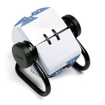 ROLODEX CORPORATION Rolodex 66704 Open Rotary Card File Holds 500 2-1/4 x 4 Cards- Black 66704